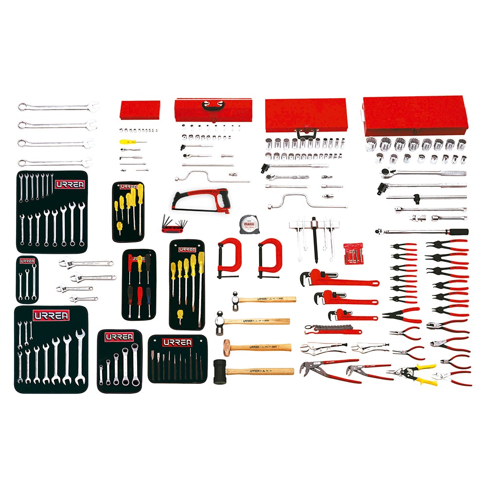 JUEGO INTERMEDIO INDUSTRIAL EN PULGADAS 209 PIEZAS, SIN GABINETE URREA