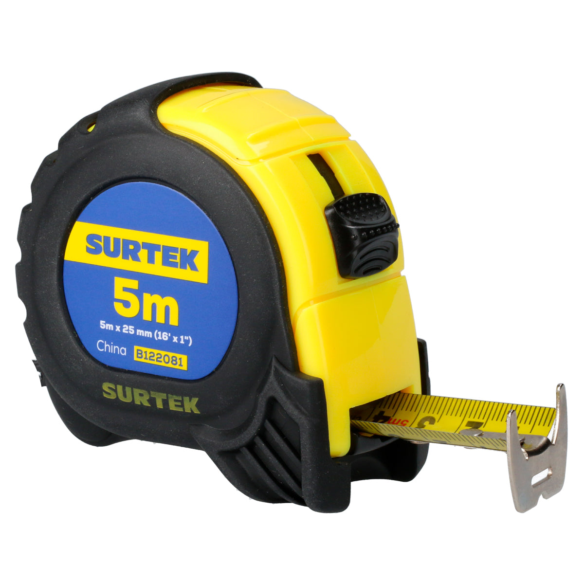 FLEXÓMETRO CON CARCASA ANTI-IMPACTO 5 M X 1" SURTEK