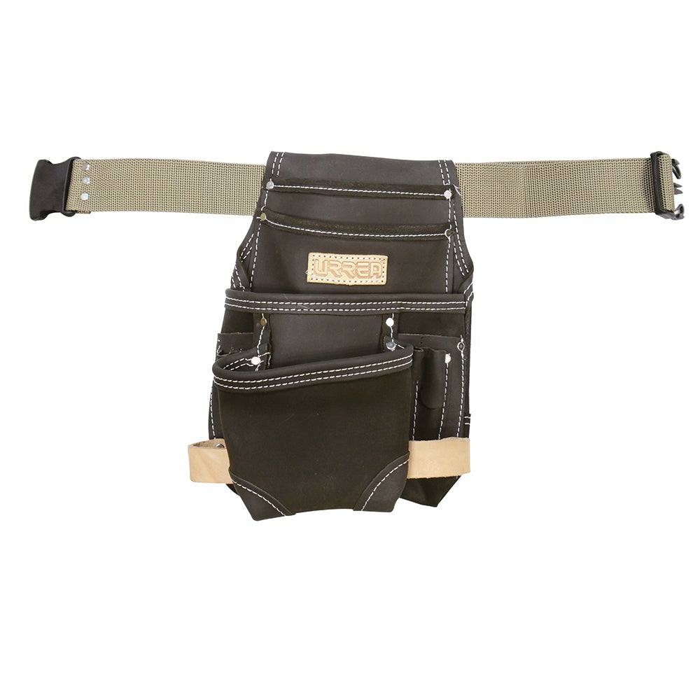 ESTUCHE PORTAHERRAMIENTAS DE PIEL CON CINTURÓN CON 10 BOLSILLOS URREA