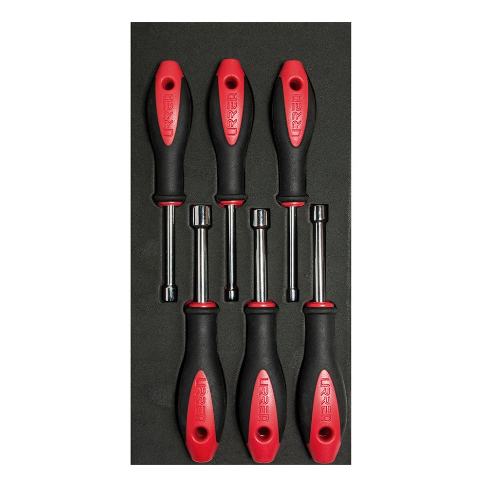 JUEGO DE 6 DESTORNILLADORES BIMATERIAL DE CAJA, EN PULGADAS URREA