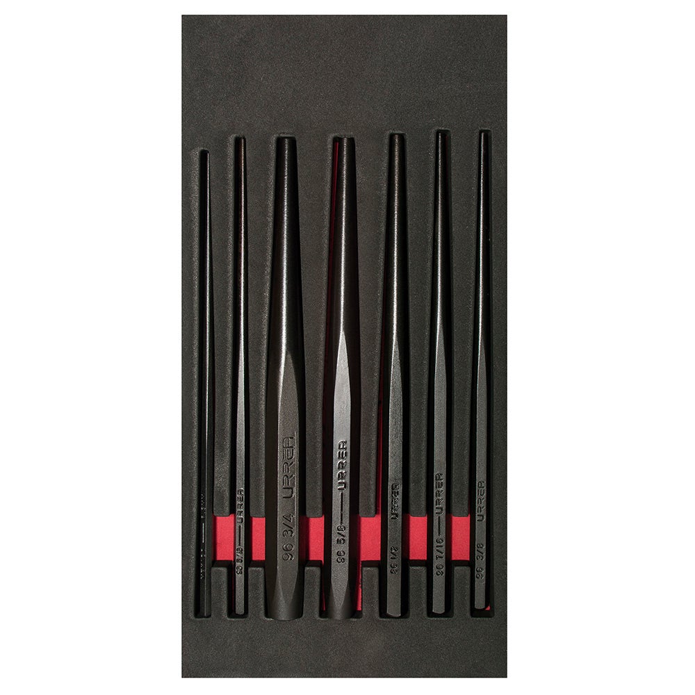 JUEGO DE 7 PUNZONES GUÍA BOTADOR LARGO URREA