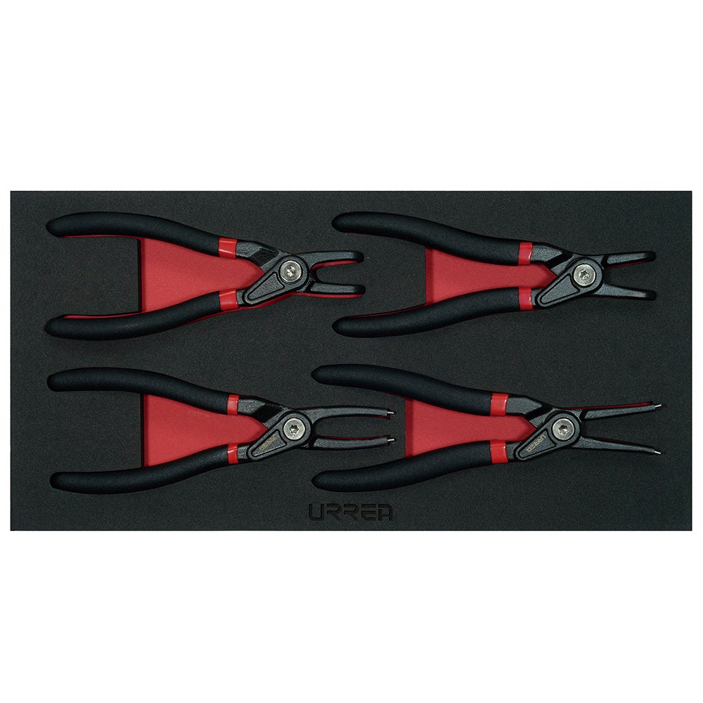 JUEGO DE 4 PINZAS PARA ANILLOS DE RETENCIÓN URREA