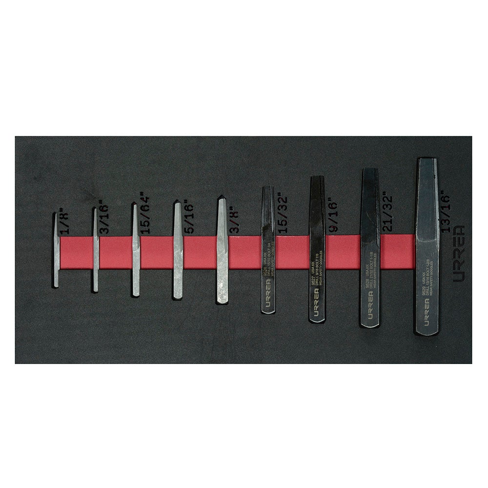 JUEGO DE EXTRACTORES RECTOS PARA TUBO, 9 PIEZAS URREA