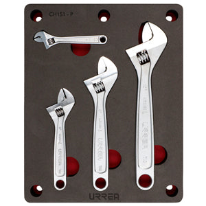 JUEGO DE 4 LLAVES AJUSTABLES URREA