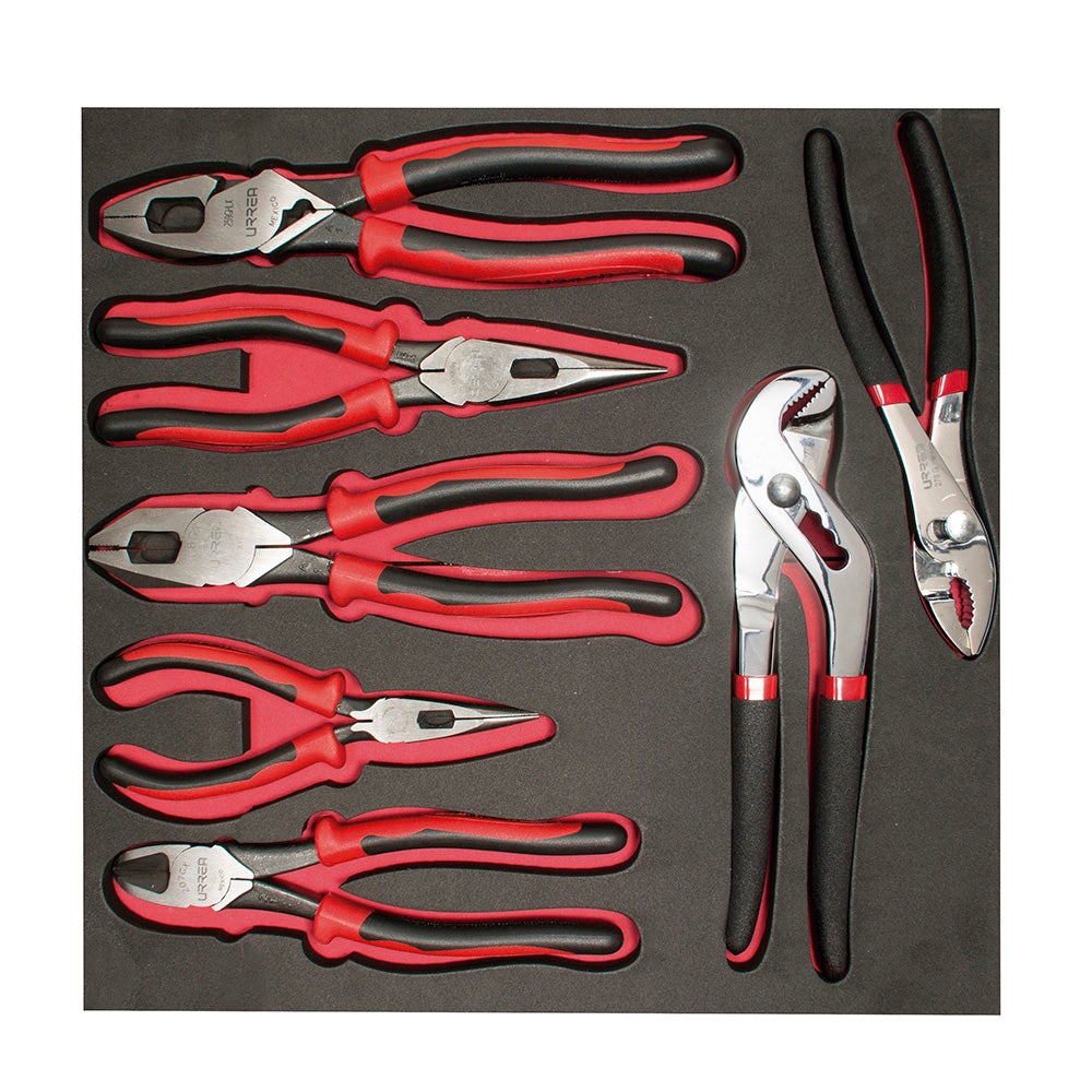 JUEGO DE 7 PINZAS BIMATERIAL URREA