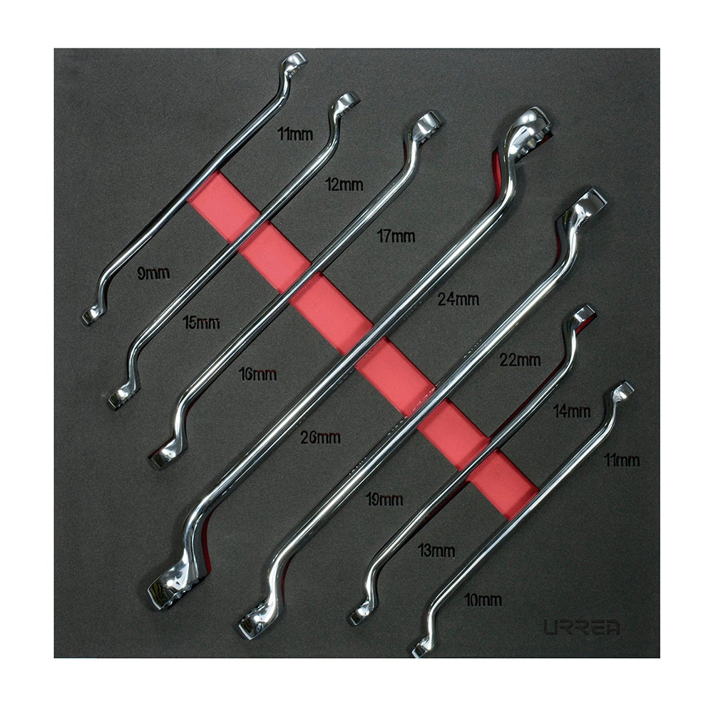 JUEGO DE 7 LLAVES DE ESTRÍAS 45° MÉTRICAS URREA