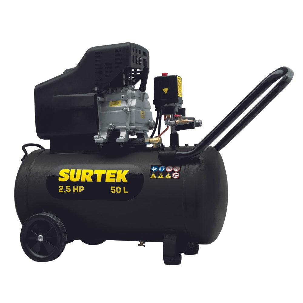 COMPRESOR DE AIRE ELÉCTRICO LUBRICADO 50 LT 2.5 HP 127 V SURTEK