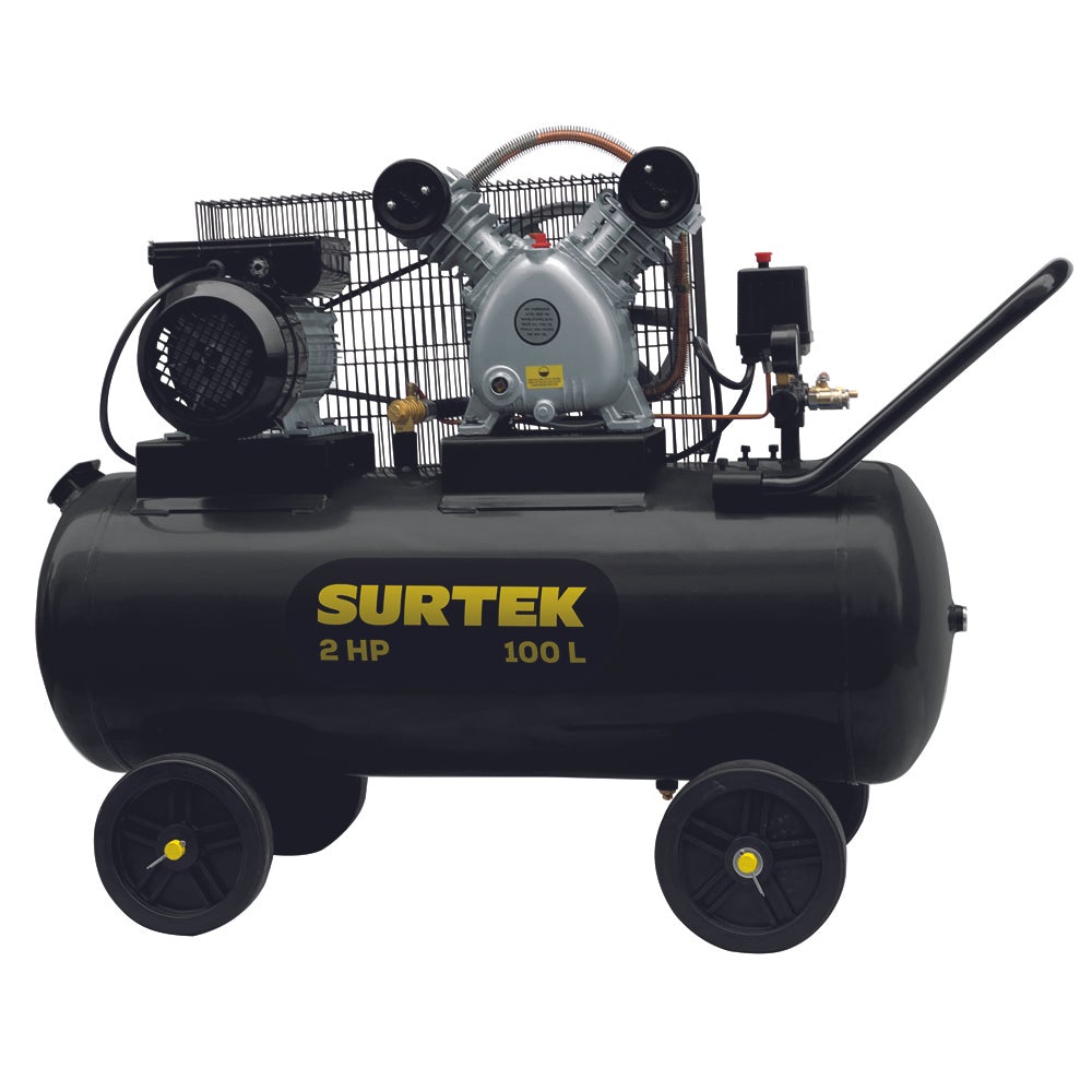 COMPRESOR DE AIRE ELÉCTRICO DE BANDA 100 LT 2 HP 127 V SURTEK