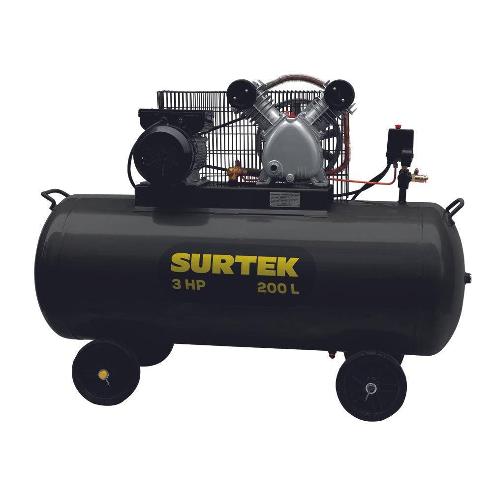 COMPRESOR DE AIRE ELÉCTRICO DE BANDA 200 LT 3 HP 127 V SURTEK