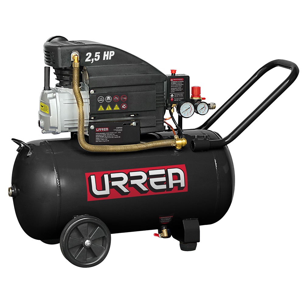 COMPRESOR DE AIRE ELÉCTRICO LUBRICADO 50 LT 2.5 HP 127 V URREA