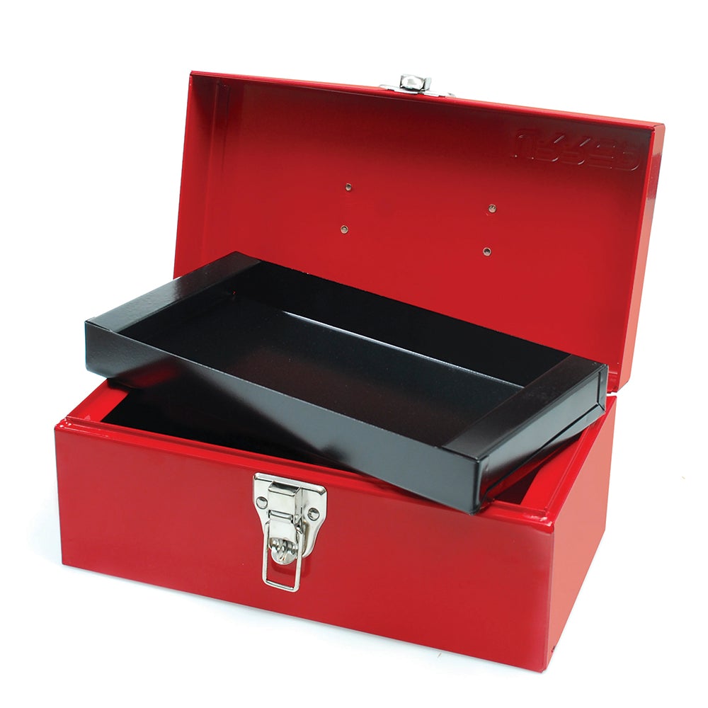 CAJA PORTAHERRAMIENTAS METÁLICA ROJA 11" X 6" X 5" URREA