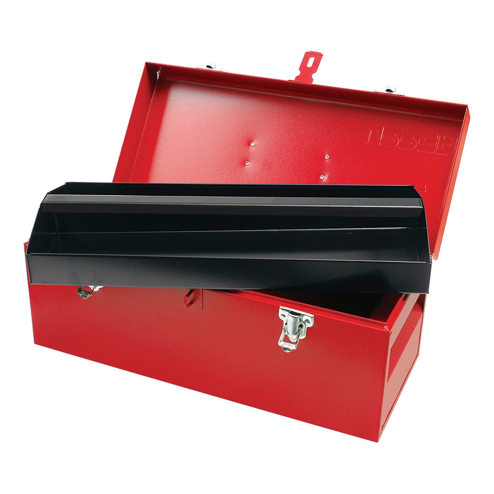 CAJA PORTAHERRAMIENTAS METÁLICA ROJA 17" X 7" X 7" URREA