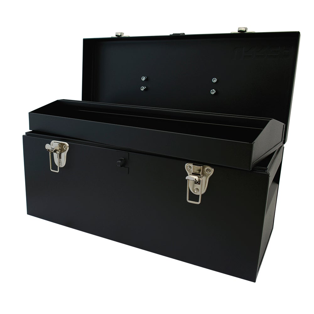 CAJA PORTAHERRAMIENTAS METÁLICA NEGRA 20" X 8" X 9" URREA
