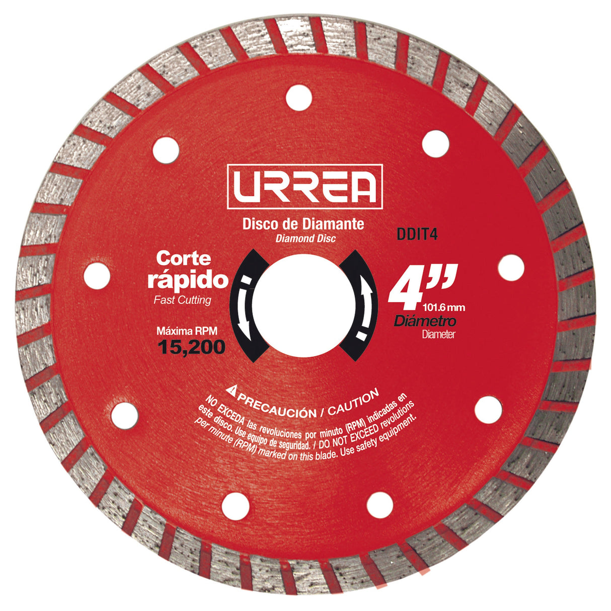 DISCO DE DIAMANTE TURBO, 4" URREA