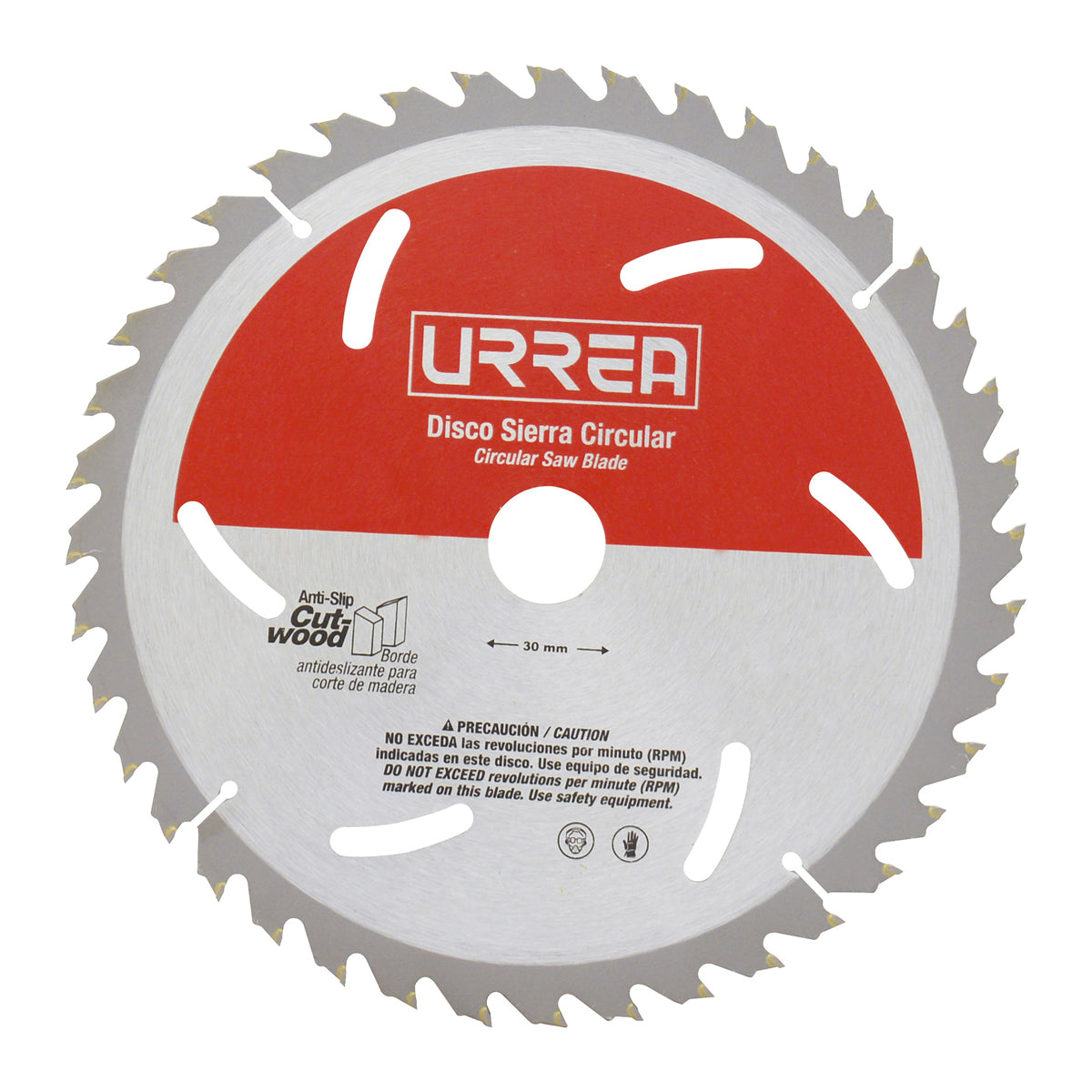 DISCO PARA SIERRA CIRCULAR PARA MADERA 30 DIENTES, 4" URREA