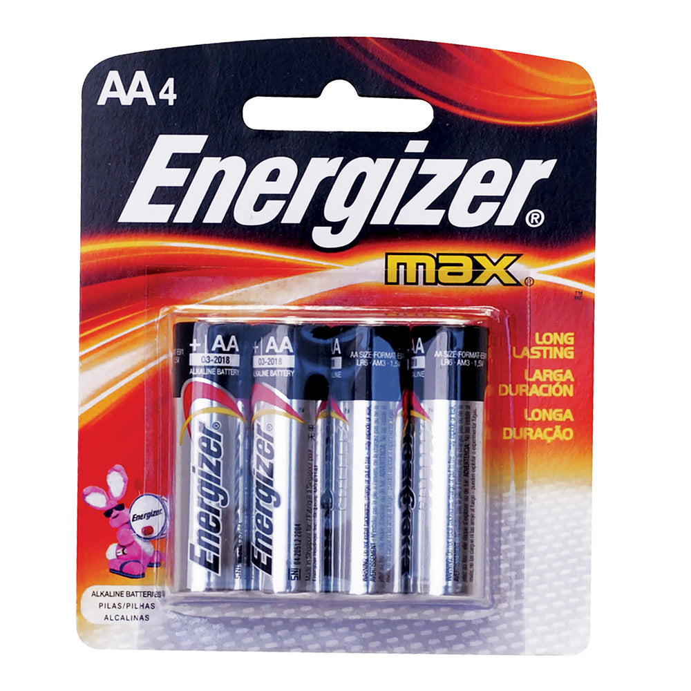 PILA ALCALINA ENERGIZER® "AA"  4 PIEZAS SURTEK
