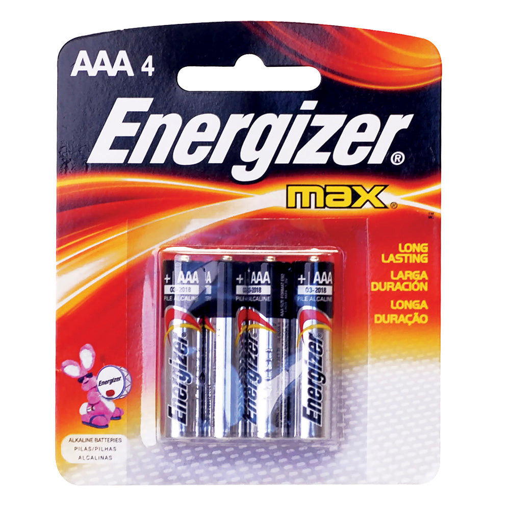 PILA ALCALINA ENERGIZER® "AAA" 4 PIEZAS SURTEK