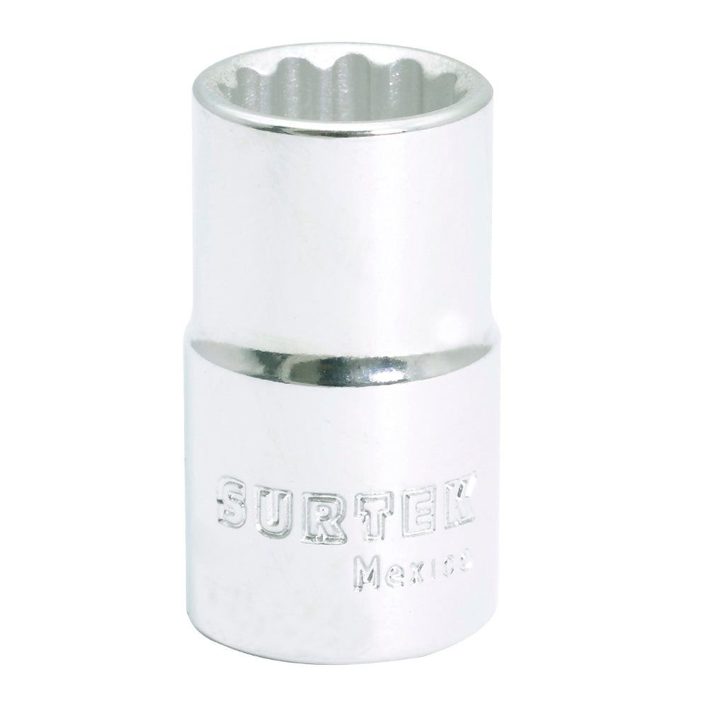 DADO EN PULGADAS CUADRO DE 1/2", 12 PUNTAS, 3/8" SURTEK