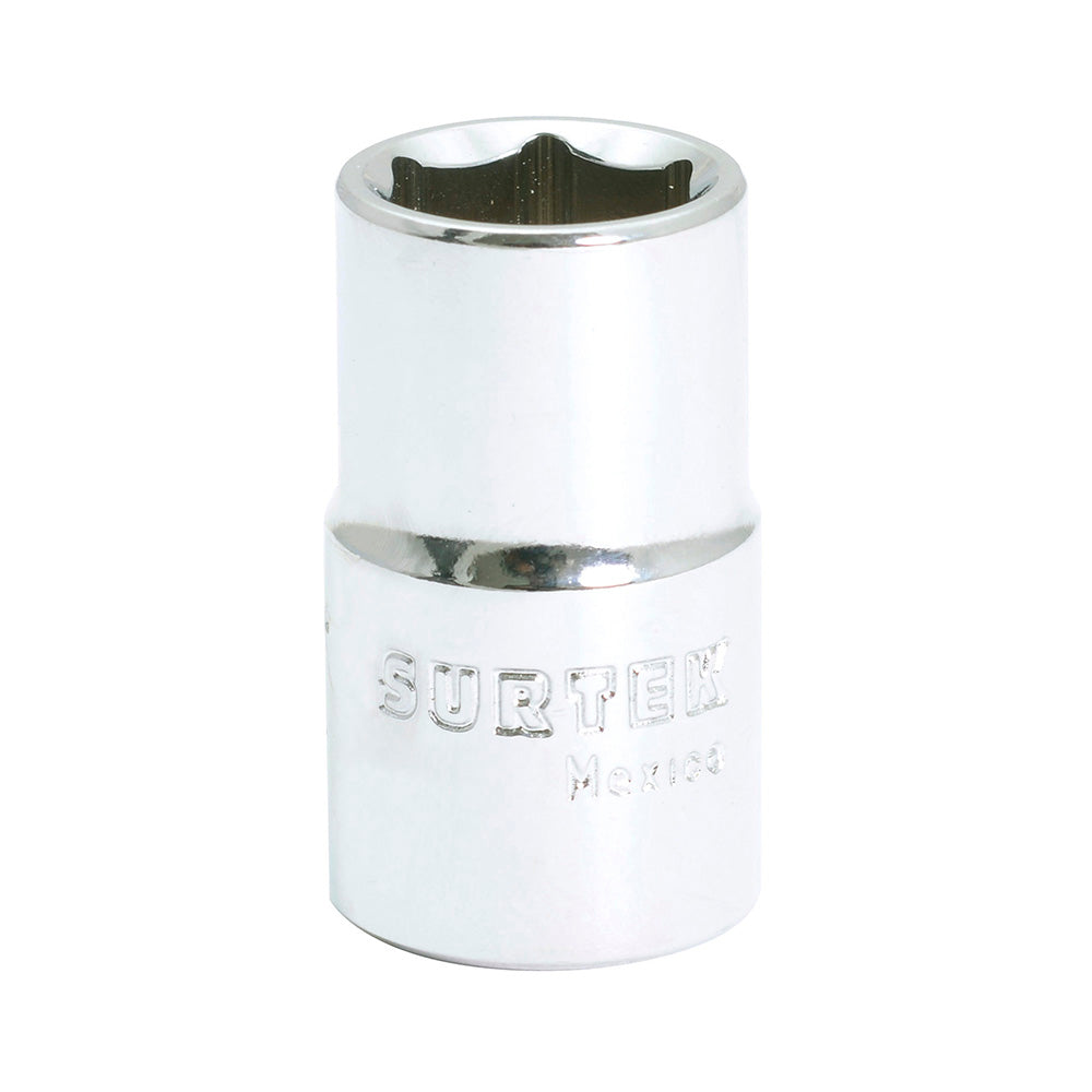 DADO EN PULGADAS CUADRO DE 1/2", 6 PUNTAS, 3/8" SURTEK