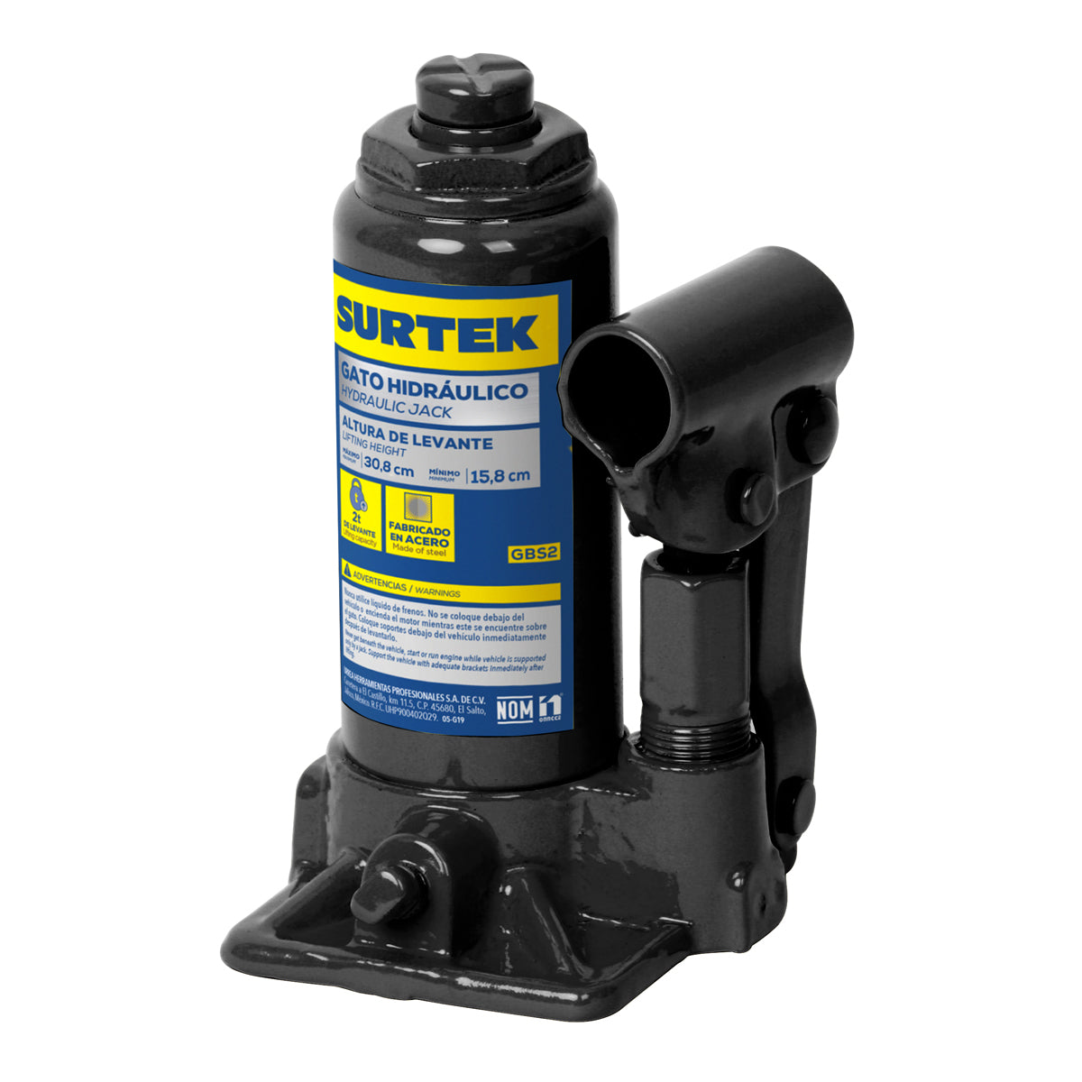 GATO HIDRÁULICO DE BOTELLA 2 TON SURTEK