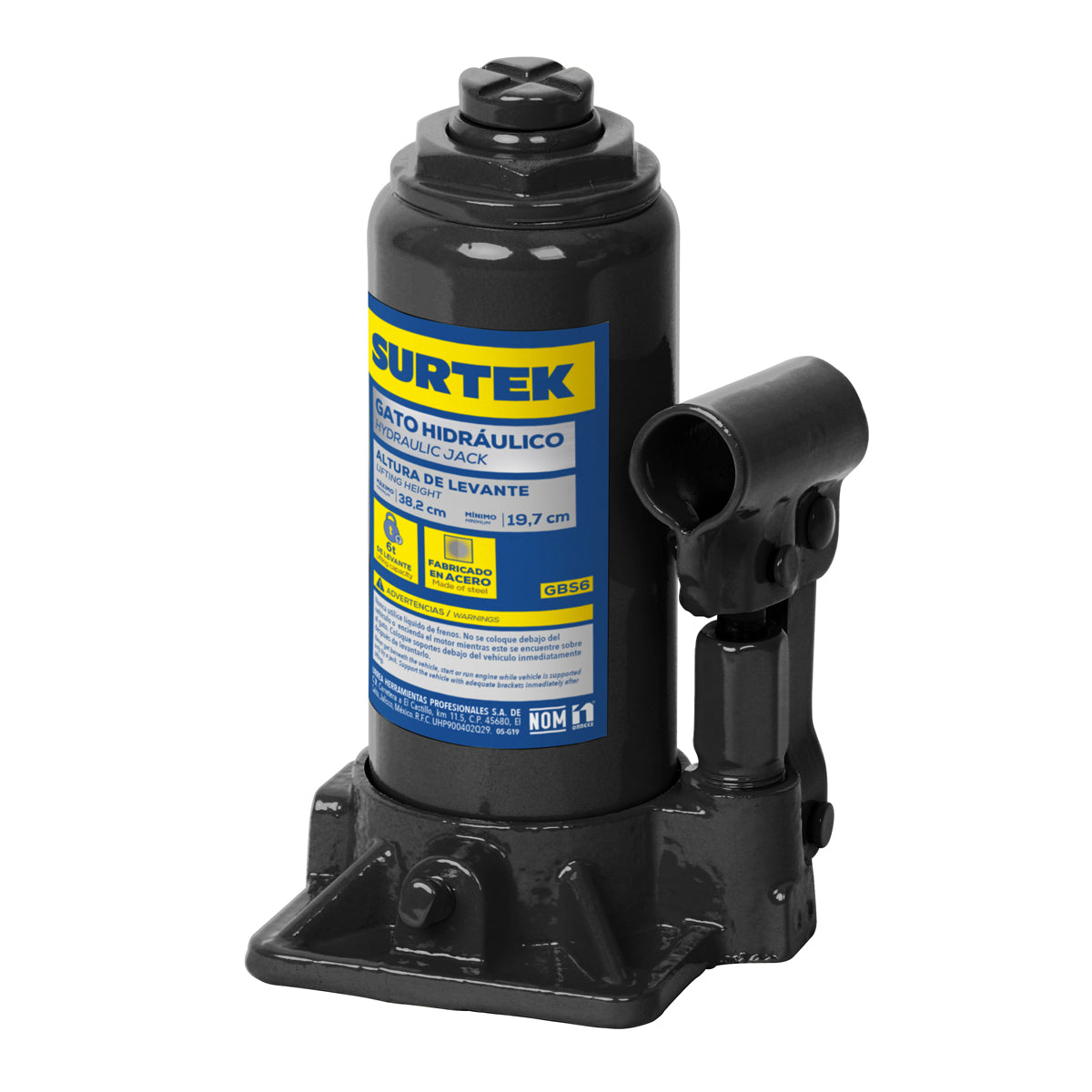 GATO HIDRÁULICO DE BOTELLA 6 TON SURTEK