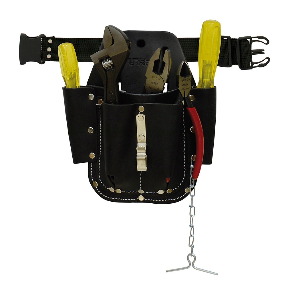 JUEGO COMBINADO DE HERRAMIENTA CON ESTUCHE DE CUERO, 6 PIEZAS URREA