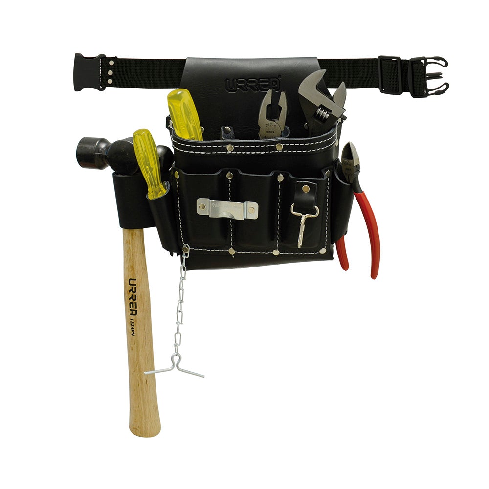 JUEGO COMBINADO DE HERRAMIENTA CON ESTUCHE DE CUERO, 7 PIEZAS URREA