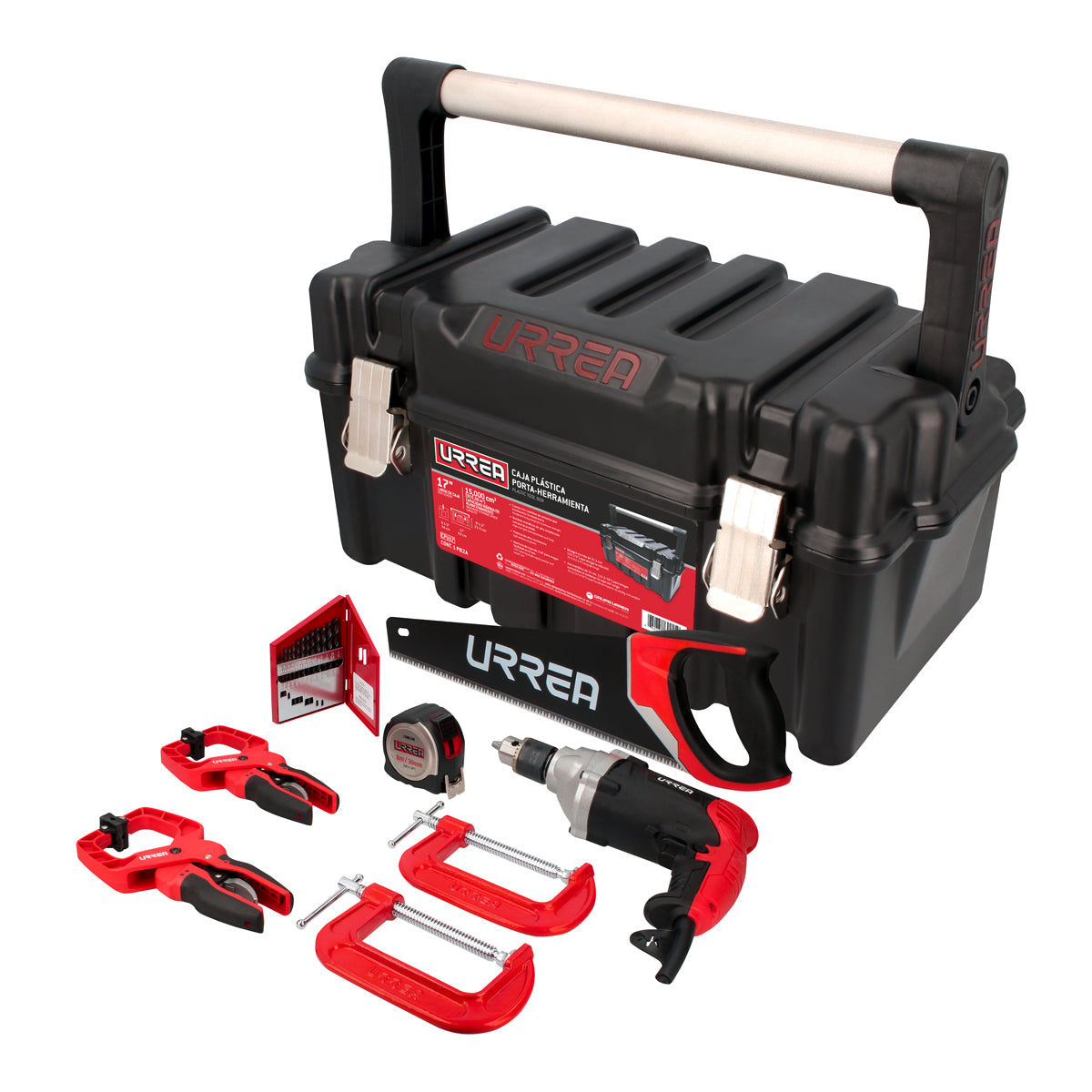 JUEGO DE TALADRO CON HERRAMIENTAS PARA CARPINTERO, 21 PIEZAS URREA