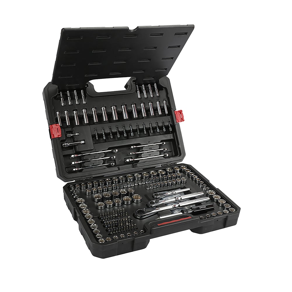 JUEGO DE DADOS Y ACCESORIOS COMBINADOS EN MALETÍN PLÁSTICO, 230 PIEZAS URREA