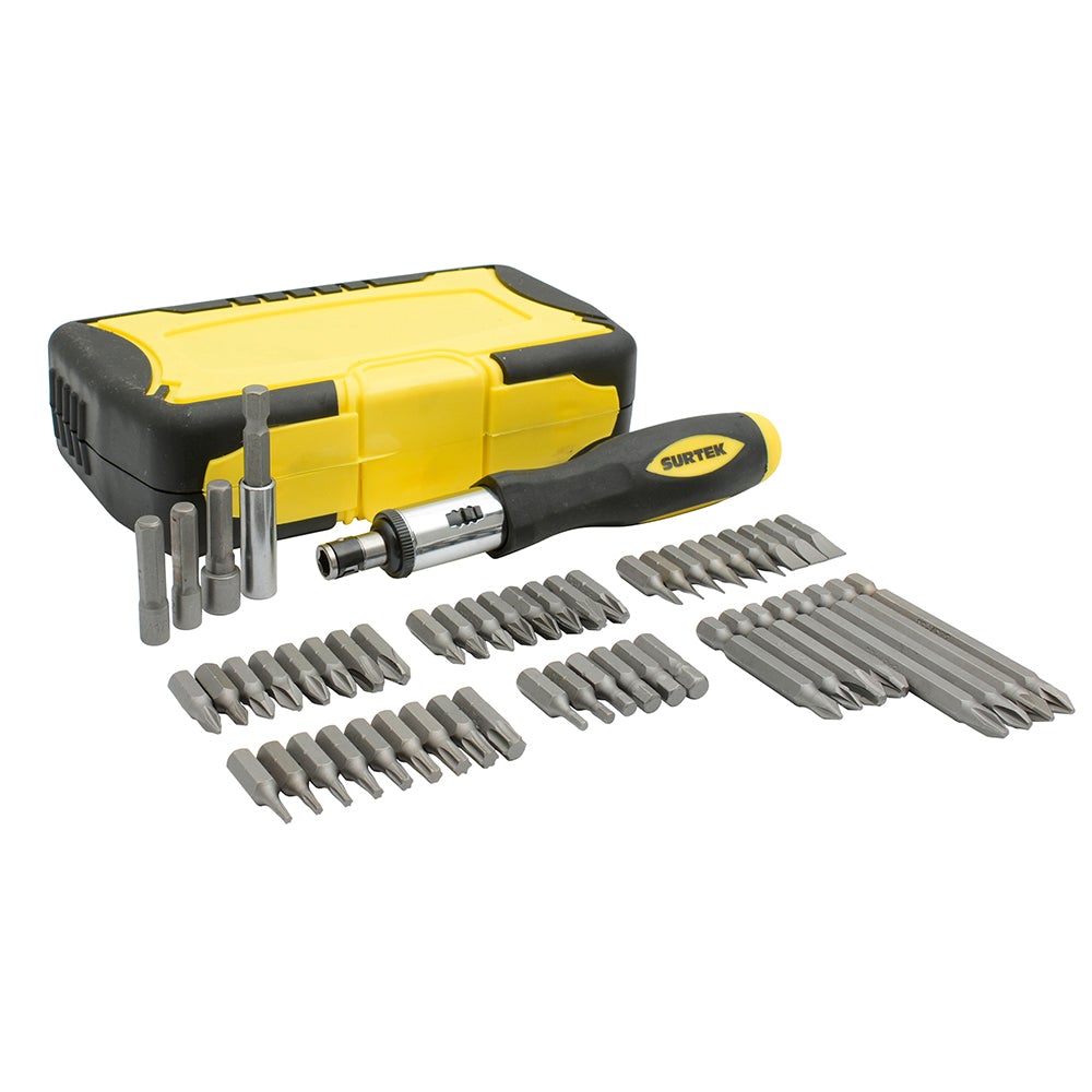 JUEGO DE PUNTAS Y ACCESORIOS HEXÁGONO DE 1/4", 53 PIEZAS SURTEK