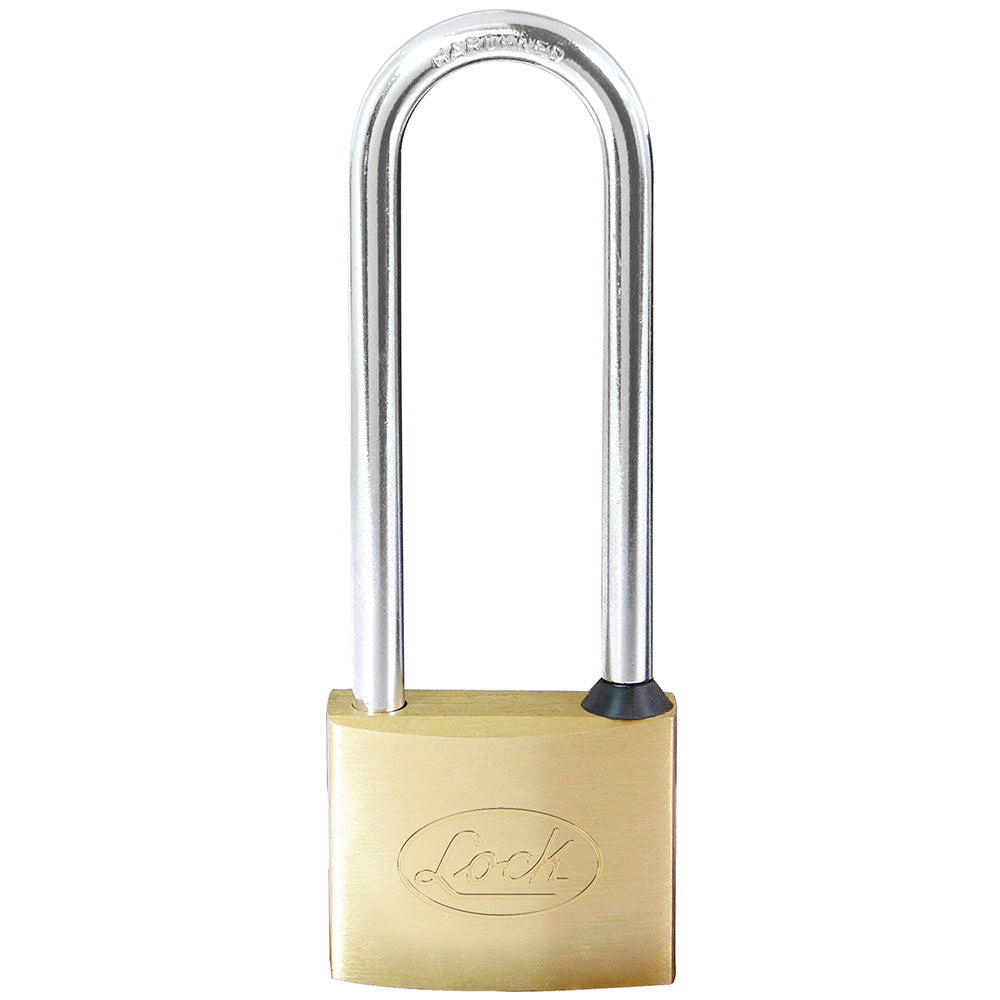 CANDADO DE LATÓN EXTRA LARGO 50 MM, LLAVE ESTÁNDAR LOCK