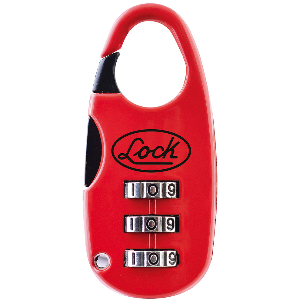 CANDADO DE COMBINACIÓN PROGRAMABLE PARA MALETA, ROJO, 25 MM LOCK