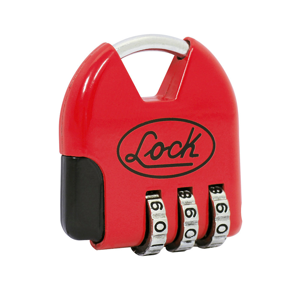 CANDADO DE COMBINACIÓN PROGRAMABLE PARA MALETA, ROJO, 36 MM LOCK
