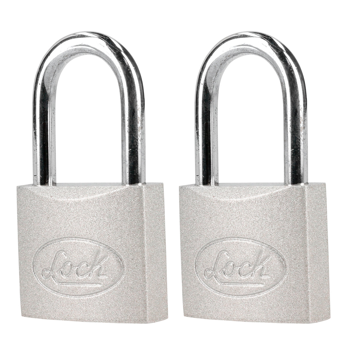 JUEGO DE 2 CANDADOS DE ACERO LARGOS 45 MM, LLAVE ESTÁNDAR LOCK