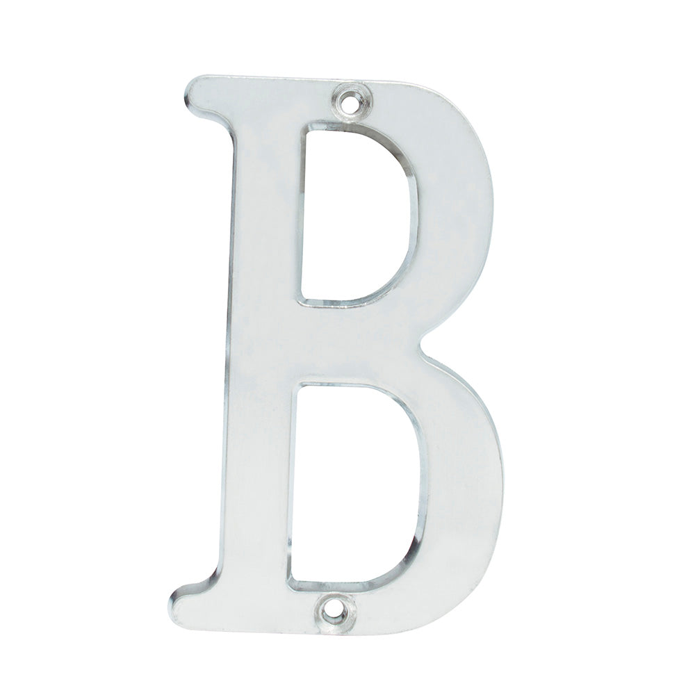 LETRA B SLIM 4" NÍQUEL SATINADO LOCK