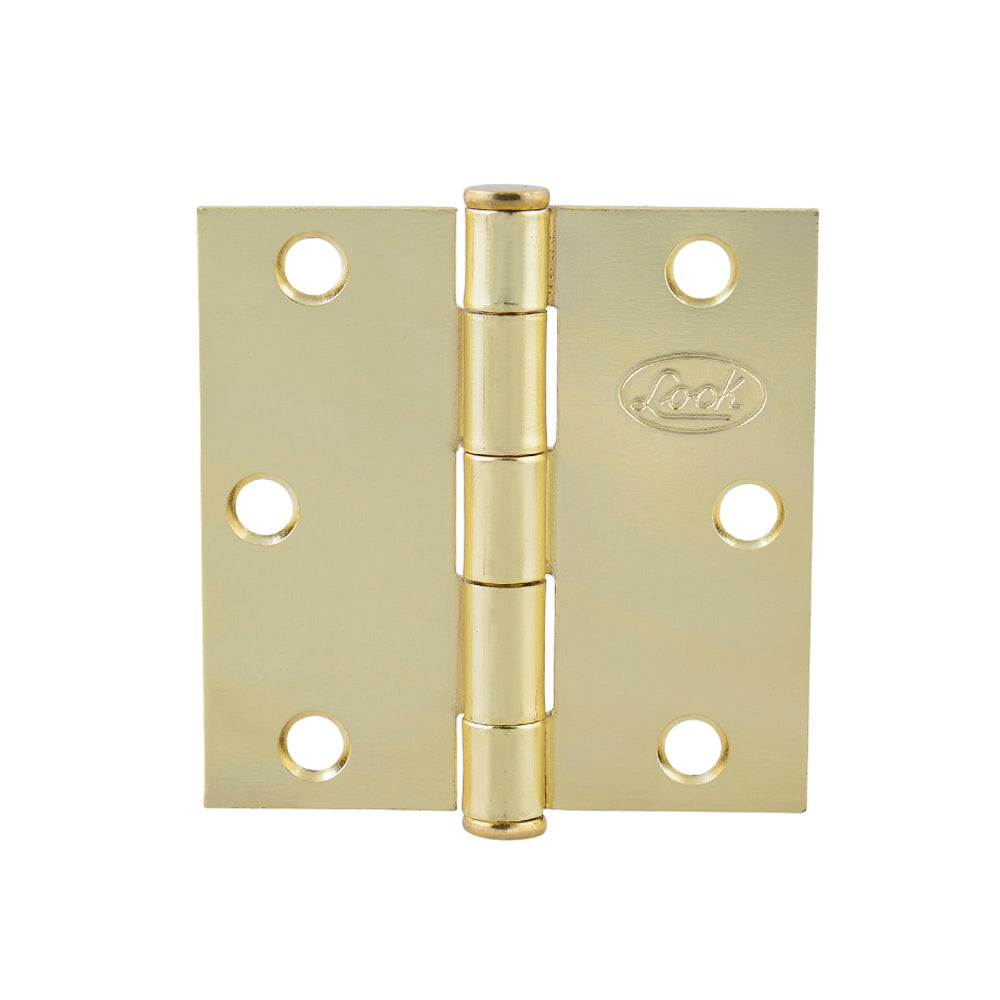BISAGRA CUADRADA LATÓN BRILLANTE 3" X 3" LOCK