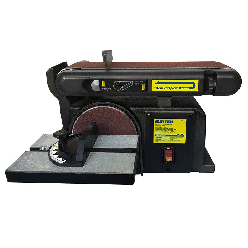 LIJADORA DE BANDA Y DISCO ESTACIONARIA 4" X 36" 373 W SURTEK