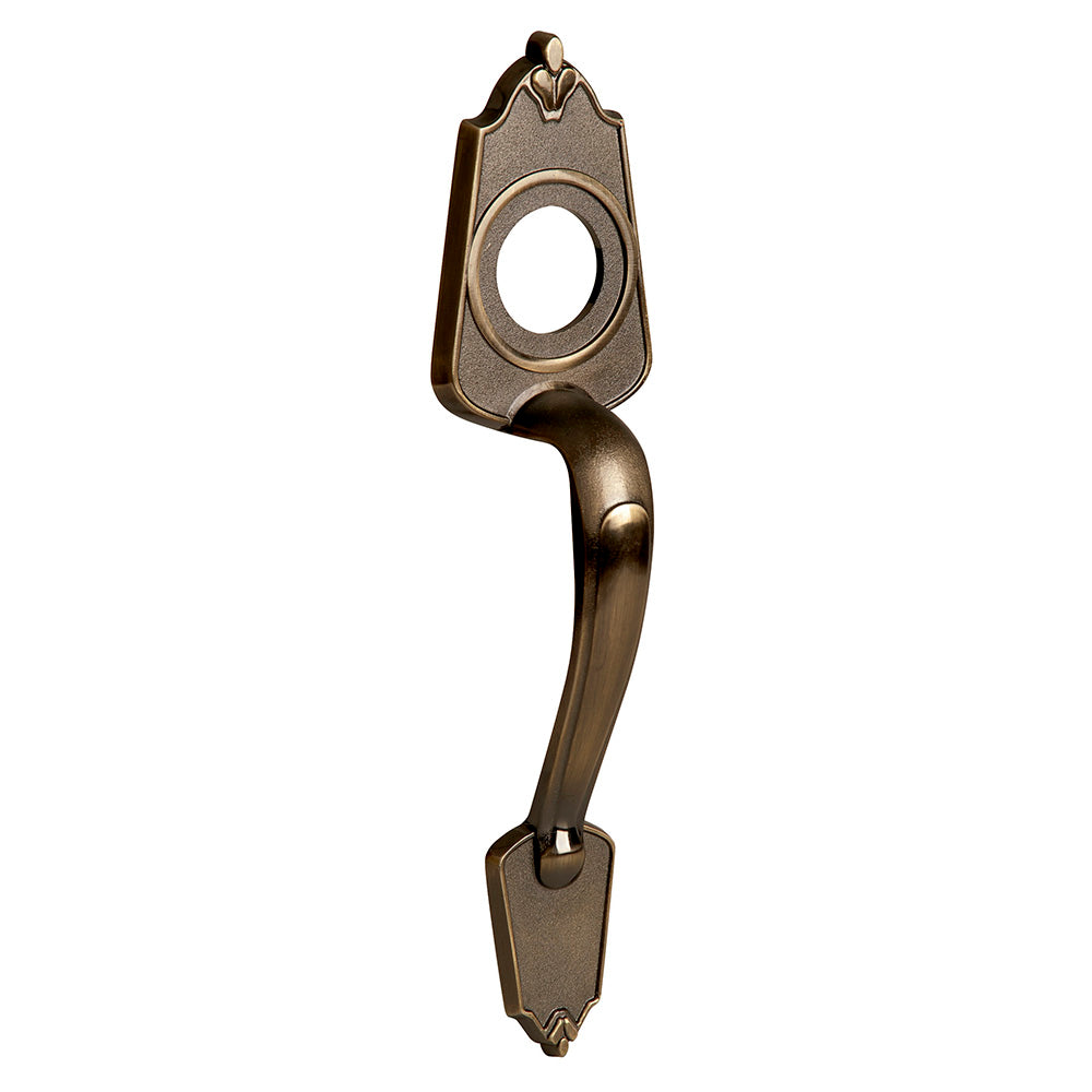 JALADERA PARA CERRADURA DE SOBREPONER, LATÓN ANTIGUO, EN CAJA LOCK