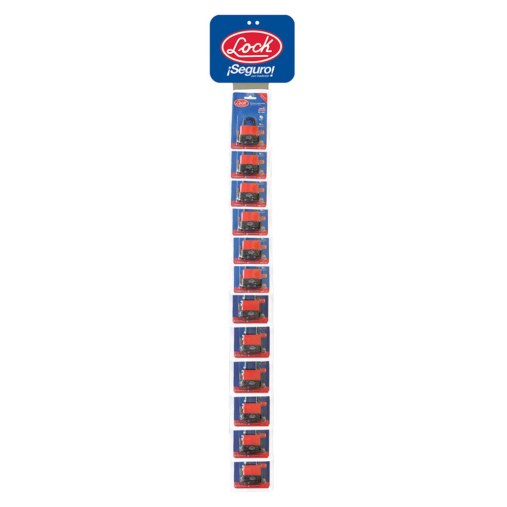 TIRA DE IMPULSO CON CANDADOS IMPERMEABLES LLAVE ESTÁNDAR 8 X 100 CM, 13 PIEZAS LOCK