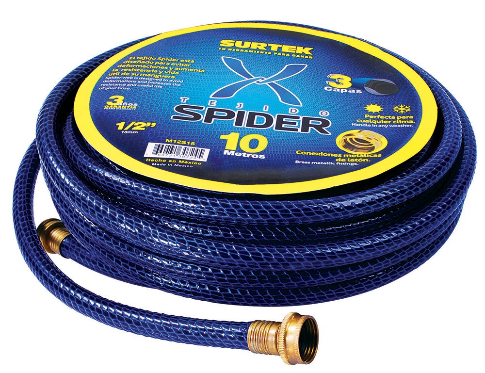 MANGUERA PARA JARDÍN TEJIDO SPIDER 1/2", 25 M SURTEK