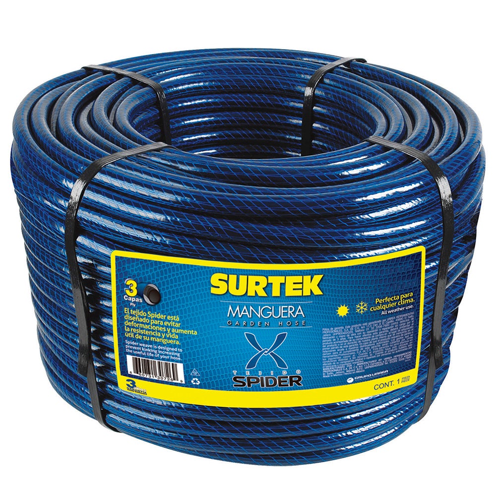 MANGUERA PARA JARDÍN TEJIDO SPIDER 1", 100 M SURTEK