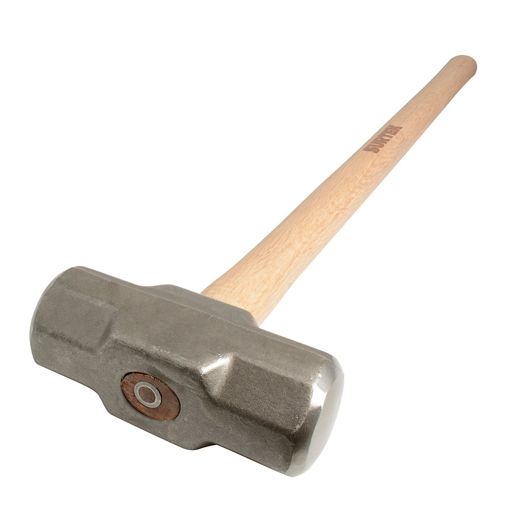 MARRO OCTAGONAL CABEZA FORJADA CON MANGO LARGO DE MADERA DE 36", 16 LB SURTEK