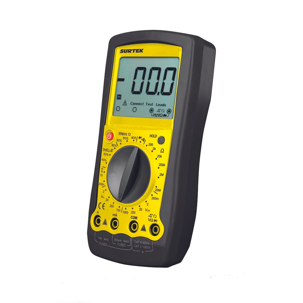 MULTÍMETRO DIGITAL USO AUTOMOTRIZ 1,000 V SURTEK