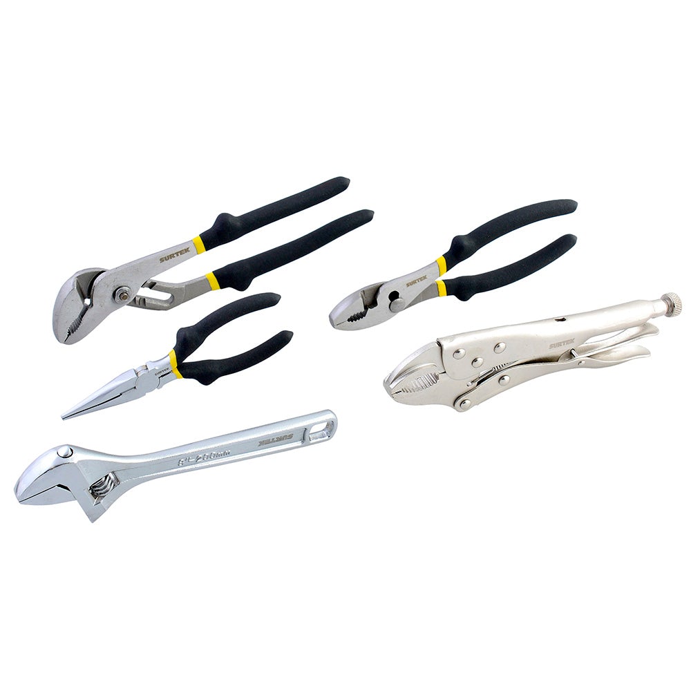 JUEGO COMBINADO DE PINZAS PARA MECÁNICO, 5 PIEZAS SURTEK