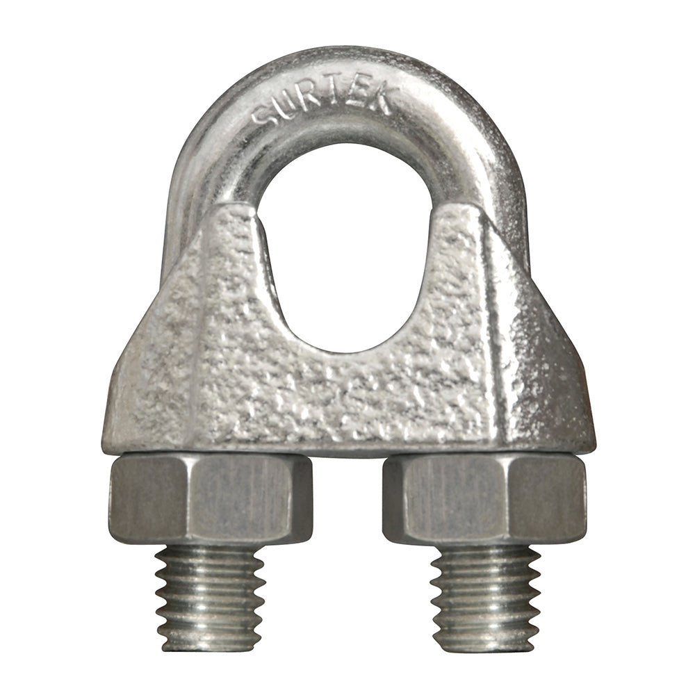 PERRO DE HIERRO MALEABLE PARA CABLE DE ACERO TIPO ALEMÁN 1/4" SURTEK