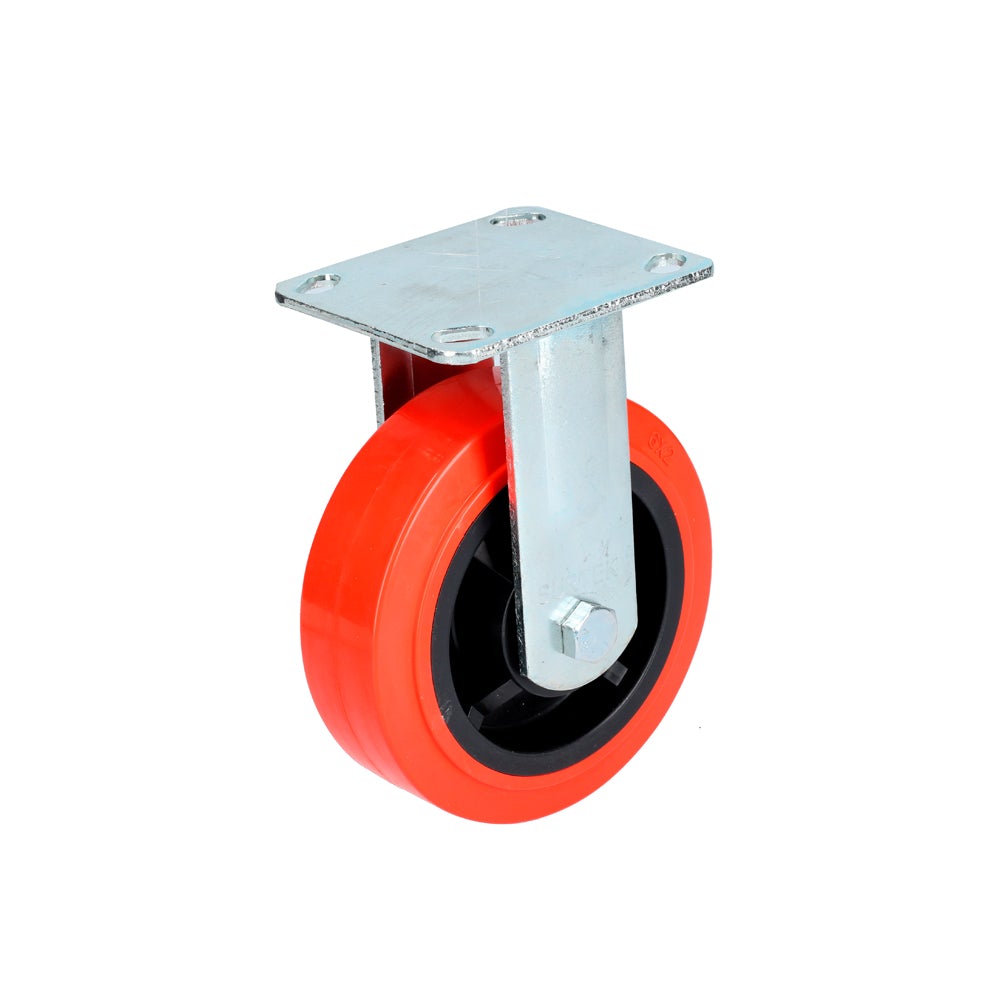 RODAJA DE POLIURETANO ROJO FIJA 6" SURTEK