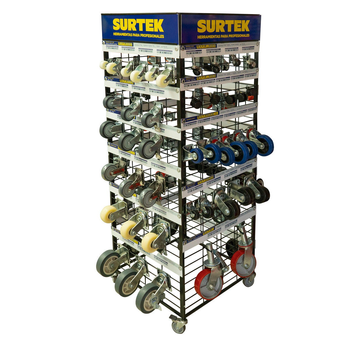 RACK PARA RUEDAS Y RODAJAS DE 172PZ SURTEK