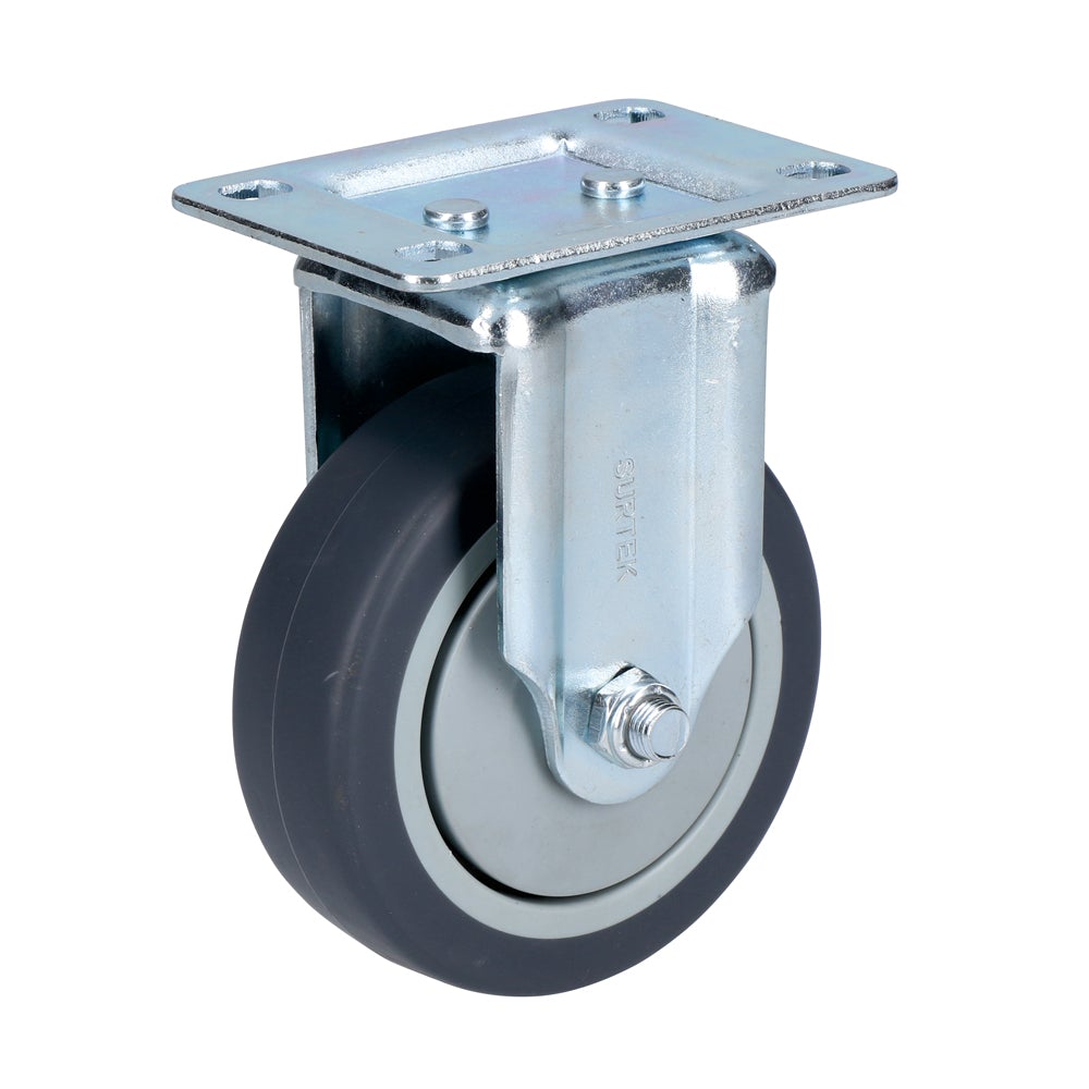 RODAJA DE TPR GRIS FIJA 3" SURTEK