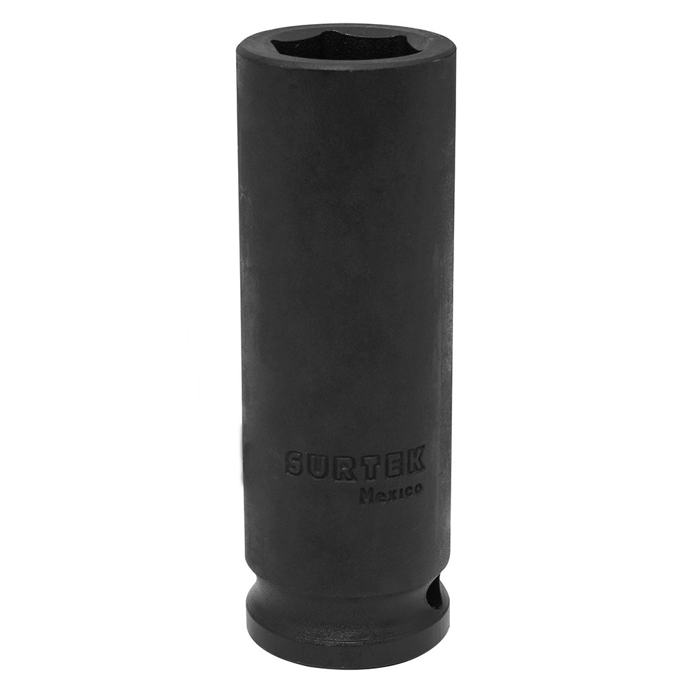 DADO DE IMPACTO LARGO MÉTRICO CUADRO DE 1/2", 6 PUNTAS, 22 MM SURTEK