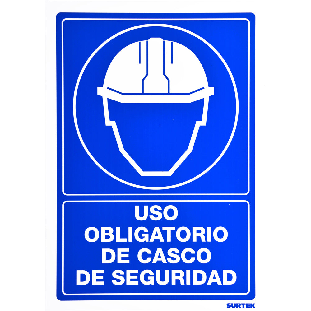 SEÑAL "USO OBLIGATORIO DE CASCO DE SEGURIDAD" SURTEK